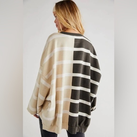 Free People Uptown Stripe Pullover Size Small NWT - Picture 13 of 14